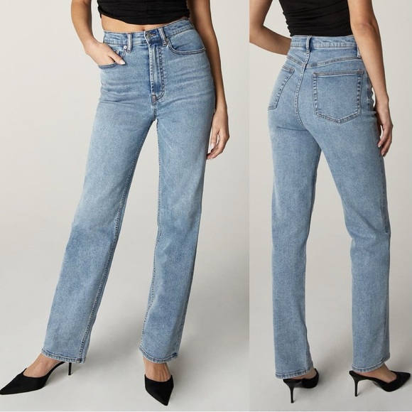 Unpublished Women’s Rae Olympic Straight Leg Jeans High Rise Medium Wash Blue 23 - Picture 1 of 15